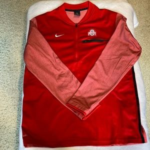 Men’s Nike dri fit long sleeve Ohio State quarter zip. Size large.